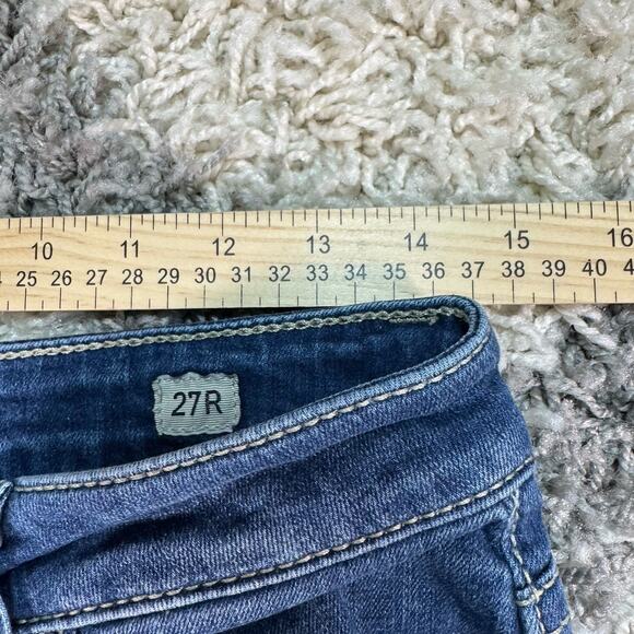 BKE Buckle Harper Women Jeans 27R Bootcut Stretch Distressed‎ Blue - Picture 4 of 9